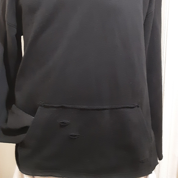 Men's Forever Twenty One Distressed Faded Slashed Hoodie US Large New - Picture 8 of 13